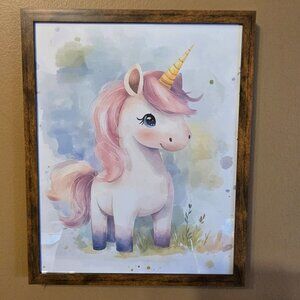 Unicorn Nursery Wall Art, Unicorn print, wall art for a girls room